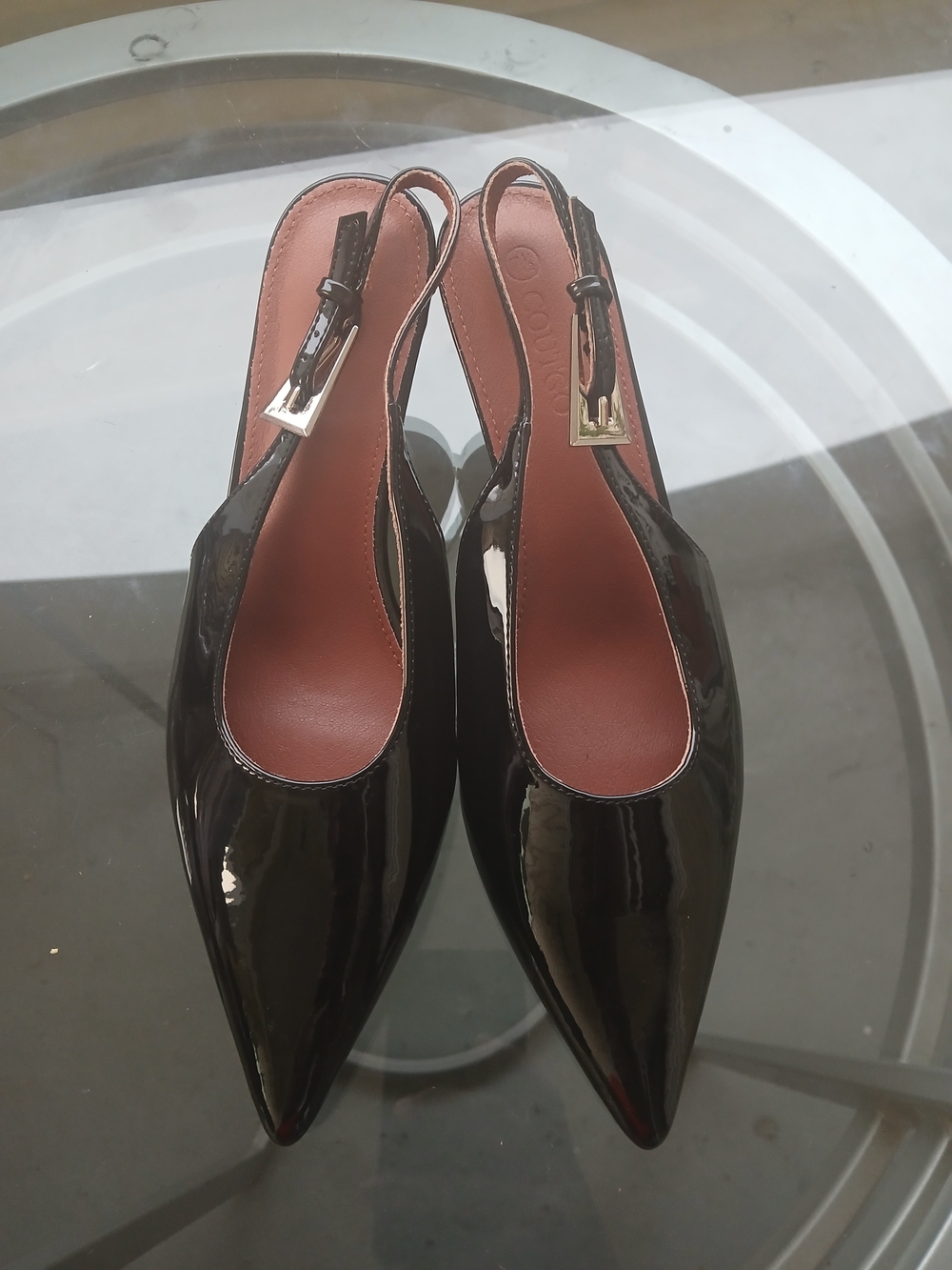 & Other Stories Black Patent Pointed-Toe Slingback Pumps